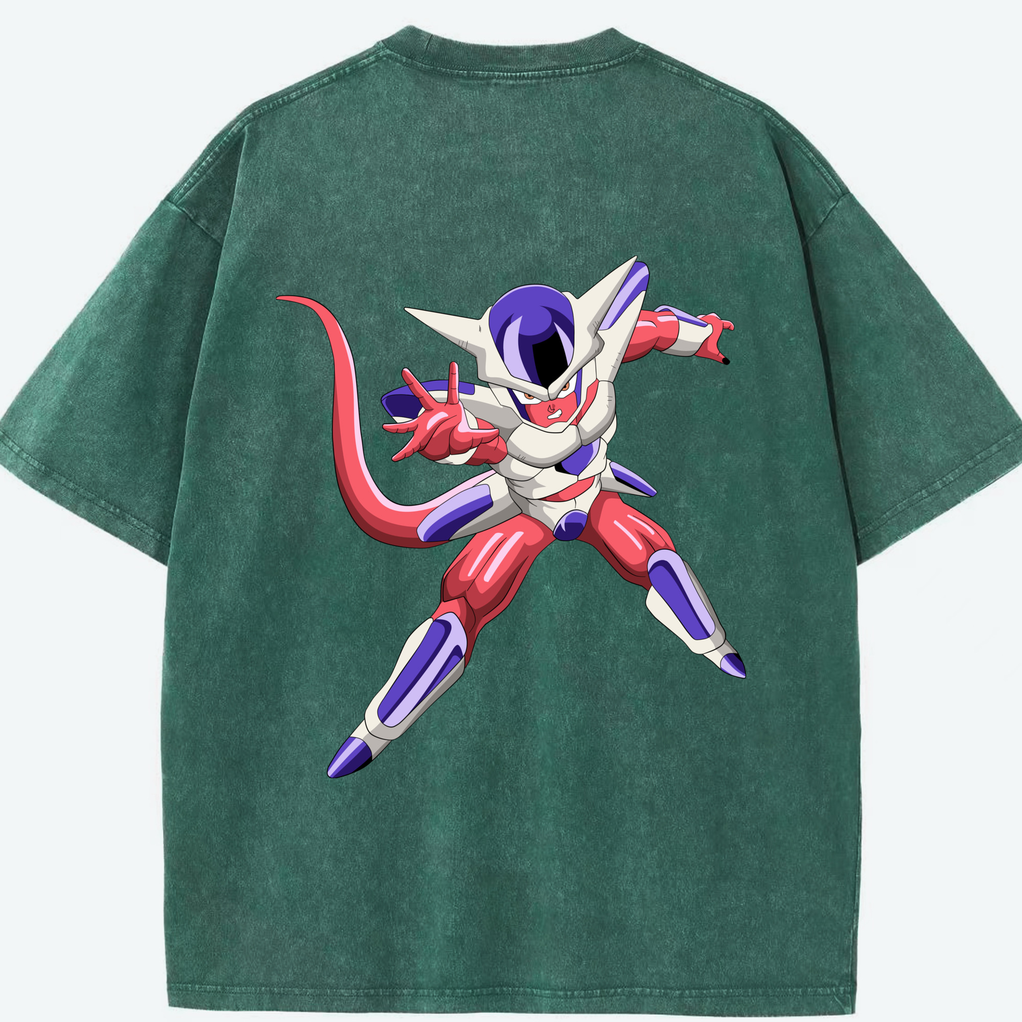 （画像用） ドラゴンボール フリーザ DRAGON BALL Frieza 綿100% ヴィンテージ風 半袖Tシャツ（背面プリント）